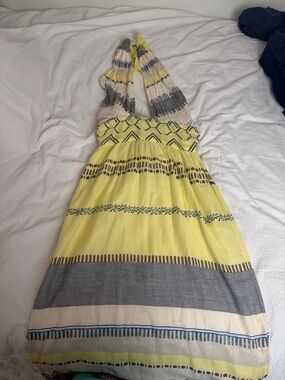 VERB Yellow Patterned Halter Sundress